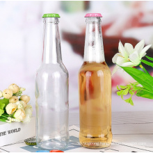 Empty Clear and Amber Wholesale Long Neck Beer Glass Bottle